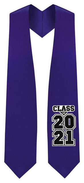 Purple "Class of 2021" Graduation Stole