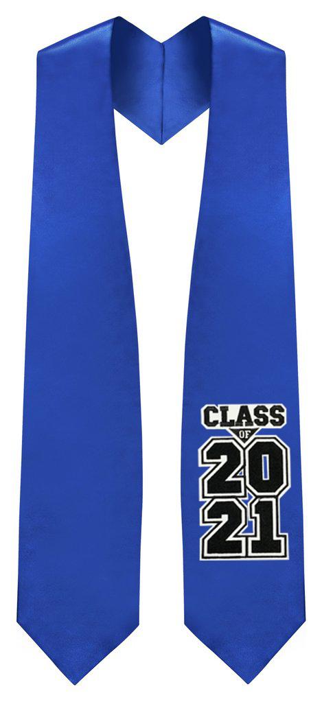 Royal Blue "Class of 2021"  Graduation Stole