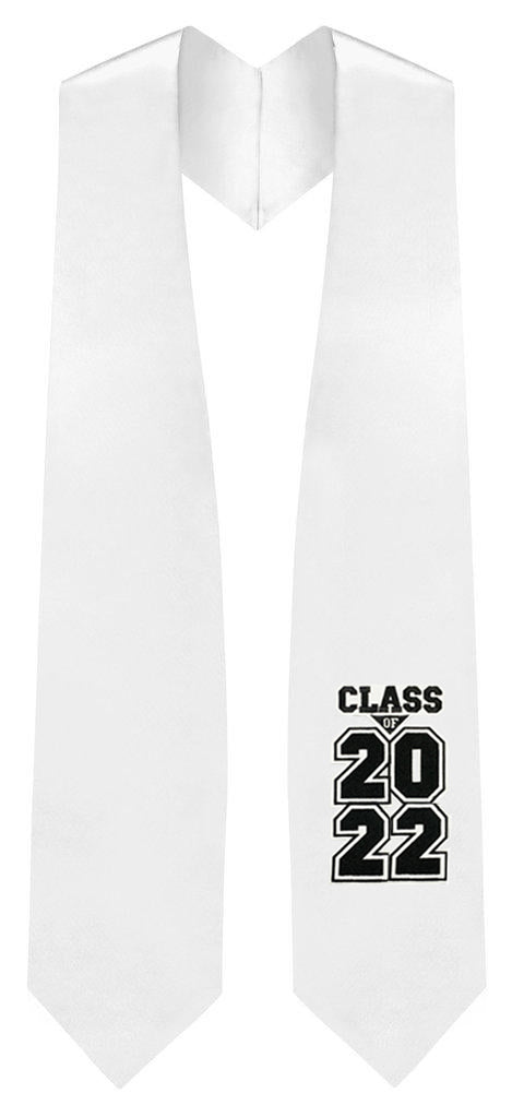 White "Class of 2022" Graduation Stole