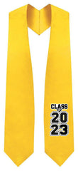 Gold "Class of 2023" Graduation Stole