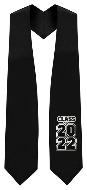 Black "Class of 2022" Graduation Stole