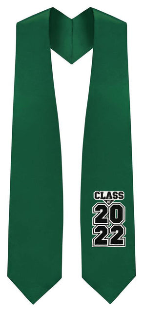 Hunter Green "Class of 2022" Graduation Stole