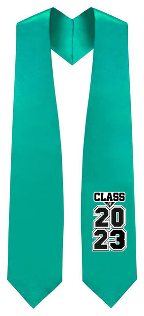 Emerald Green "Class of 2023" Graduation Stole