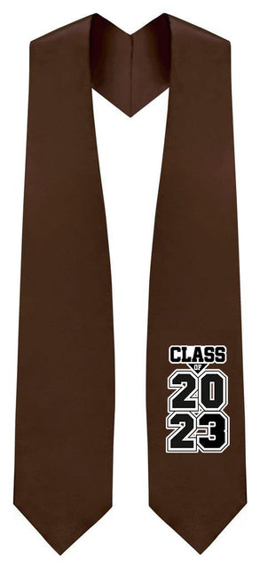 Brown "Class of 2023" Graduation Stole