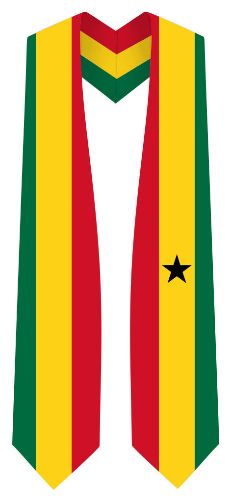 Ghana Graduation Stole -  Ghana Flag Sash