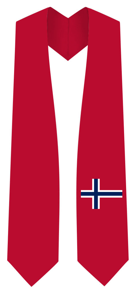 Norway Graduation Stole - Norway Flag Sash