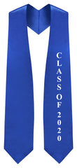 Royal Blue "Class of 2020"  Graduation Stole - Stoles.com