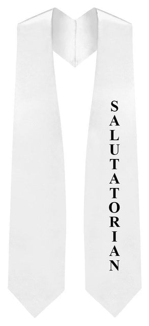 White Salutatorian Stole - Stoles.com