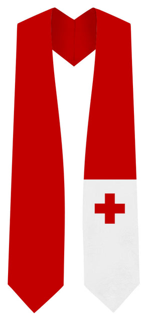 Switzerland Graduation Stole - Switzerland Flag Sash