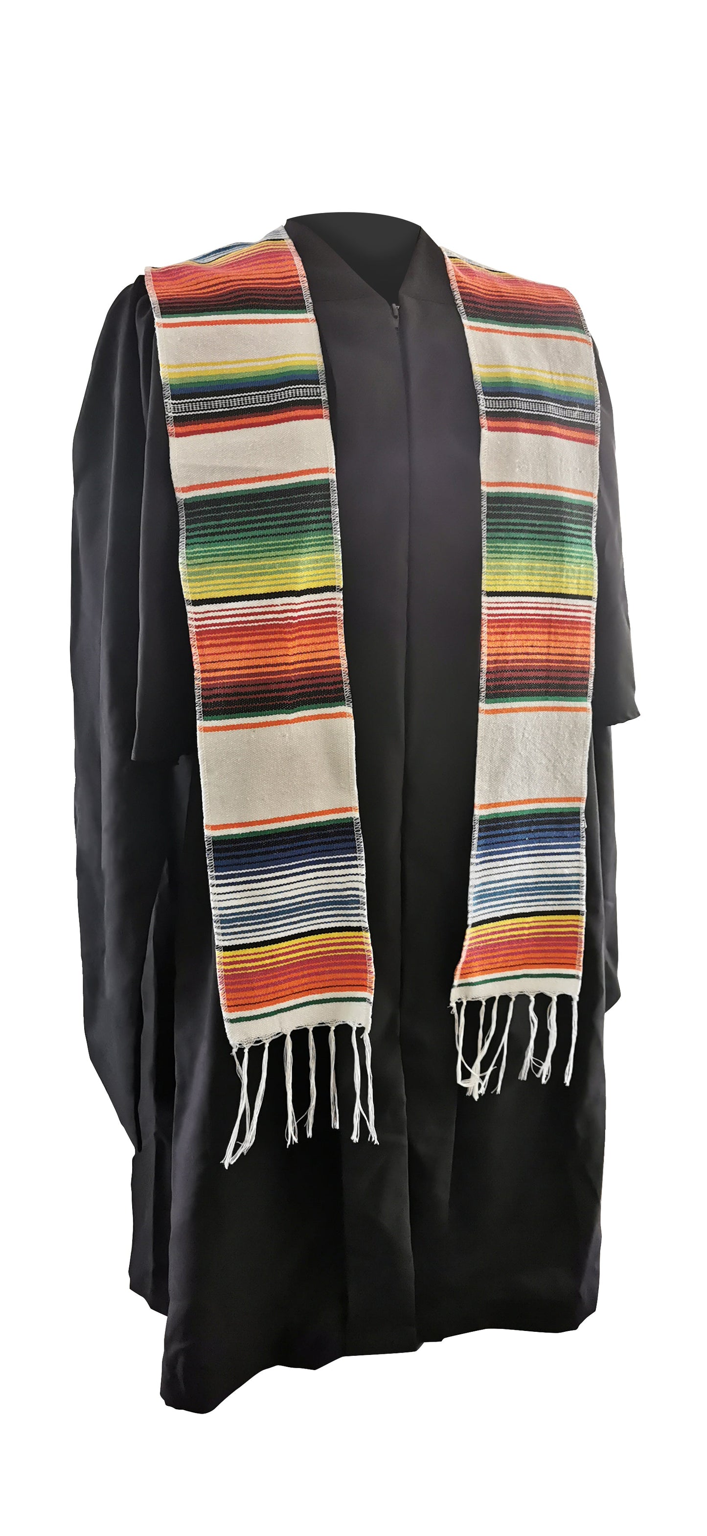 White Mexican Serape Graduation Stole/Sash