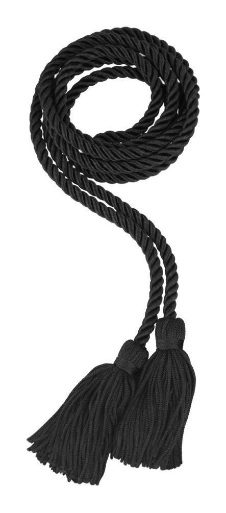 Black Graduation Honor Cord - College & High School Honor Cords - Graduation Cap and Gown