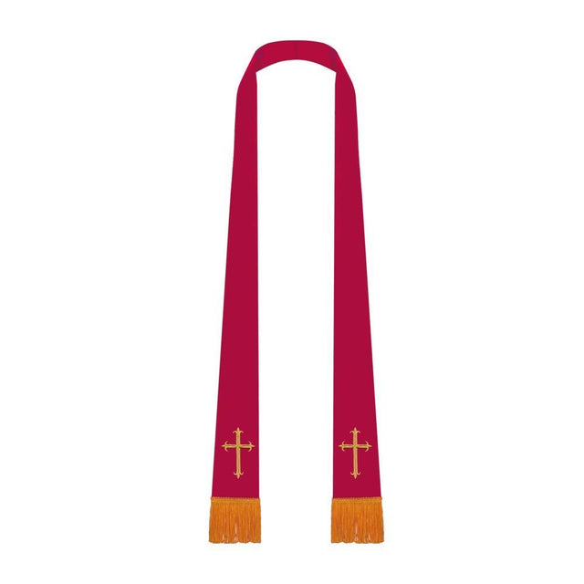 Red Satin Clergy Stole - Stoles.com